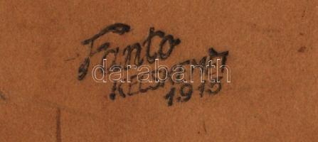 1915 Korabeli fotó: Kecskeméti lányiskola tablóképe kartonra kasírozva, Fanto, sarkok hibásak, 26x38...