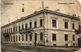 Chernivtsi, Czernowitz; Gendarmerie Kaserne, Verlag Moritz Gottlieb / gendarmery barracks (badly damaged condition)