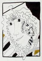 Szász jelzéssel: Idő asszonyság, tus, karton, 22×14,5 cm cm