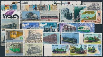 Vasút motívum tétel 27 db bélyeg Railway motive 27 stamps