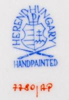 Herendi Apponyi mintás tálka, kézzel festett, jelzett, hibátlan, 11×9 cm