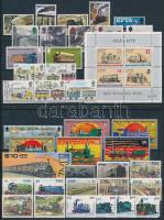 Railway motive 39 stamps + 1 block Vasút motívum tétel 39 db bélyeg és 1 blokk 2 stecklapon