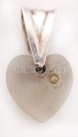 Szívecskés medál ezüst (Ag.)függővel, jelzett, h: 2cm, bruttó:3 g