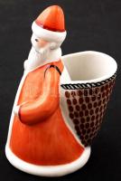 Hollóházi Mikulás, kézzel festett, hibátlan, jelzett, m:13 cm