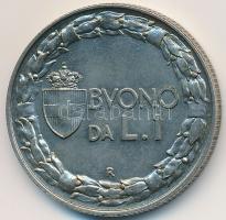 Olaszország 1922R 1L Ni T:1-
Italy 1922R 1 Lira Ni C:AU