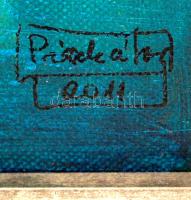 Piszkátor Ildikó (1961-): Aranykapu. Olaj, vászon, jelzett, modern keretben, 41×30 cm