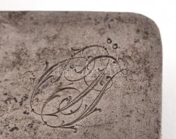 Szecessziós német ezüst (Ag.) préselt lemez dísz, hattyúval díszítve, jelzett, hátán ragaszás nyomok...