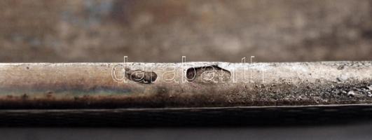 Ezüst (Ag.) cigarettatárca, zománc díszítéssel, jelzett, belül "Ilonkától 1936" gravírozot...