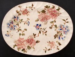 Fischer tál, kézzel festett, hajszálrepedéssel, jelzett, 25×22 cm