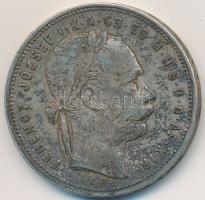 1881KB 1Ft Ag "Ferenc József / Középcímer" T:2- patina Adamo M15