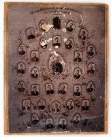 1901 A nagykőrösi ev. ref. tanítóképző intézet IV-ed éves növendékei az 1900-1901-es tanévben, keményhátú fotó, több  helyen sérült, 25x32 cm