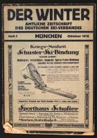 1916 Síújság: Der Winter. Amtliche Zeitschrift des deutschen Ski-Verbandes. 10p.