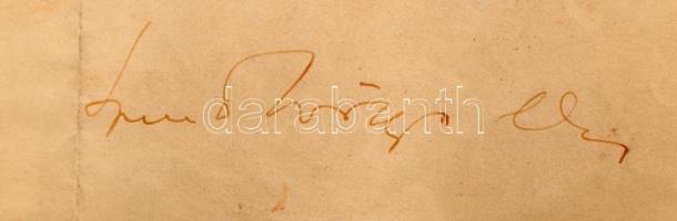 Szent-Györgyi Albert(1893-1986) saját kézzel írt levele és aláírása