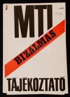 1975 MTI Bizalmas Tájékoztató (1975. január 10., 8. sz.), benne érdekes hírekkel, 13. számú sorszámozott példány, 6 p.