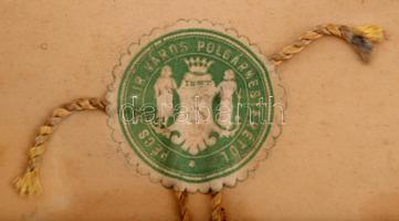 Olvashatatlan jelzéssel: A Pécsi Képzőművészek és Műbarátok társaságának, Grafikai szakosztály 1939....