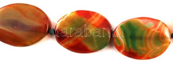 Dekoratív női nyaklánc achát gyöngyökkel, újszerű állapotban, 90cm