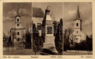 Szomód, Római katolikus templom, Hősök szobra, református templom