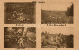 4 db RÉGI katonai témájú képeslap / 4 old motive cards, Military WWI, soldiers