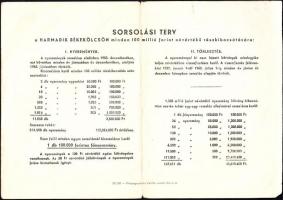 1952. "Harmadik Békekölcsön" nyereménykölcsön 50Ft-ról, szárazpecséttel T:II-,III