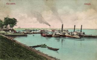 Gönyű, hajókikötő, kiadó Singer Mihály fiai (Rb)