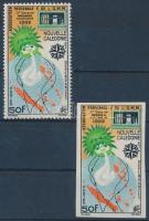 Meteorológiai világszervezet fogazott + vágott bélyeg, World Meteorological Organization perf + imperf stamp