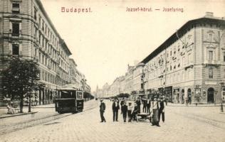 Budapest VIII. József körút, villamos, Automobile Union Paris üzlet