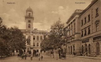 Komárom, Klapka tér, könyvnyomda, gyógyszertár; kiadja Girch József / square, pharmacy