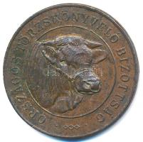 1941. "Országos Törzskönyvelő Bizottság / 82 Ilka Magyarország IV. legértékesebb borzderes tehene az 1941. évben" fém emlékérem (50,5mm) T:2- ph.