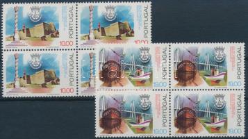Figueira da Foz város alapításának 100. évfordulója sor 4-es tömbben, Figueira da Foz set blocks of 4