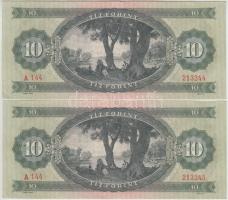 1962. 10Ft (2x) sorszámkövetők T:I-,II