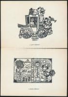 1962 12 metszet magyar grafikusoktól, benne: Gross Arnold (Arnold könyve), Menyhárt József, Bordás F...