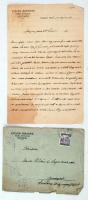 1912 Szatmár,Steuer Ábrahám rabbi, hittanár saját kezű levele / Ábrahám Steuer rabbis letter
