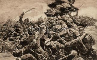 Eroberung einer französischen Pahne bei Lunéville / WWI German-French battle s: Curt Schulz (EK)