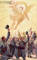 WWI K.u.K. military New Year; Szent István Társulat háborús képeskártyáinak karácsonyi sorozata