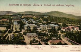 Szliács, Pannonia, Otthon Hungária, Dankovszky kávéház és étterem, Pestszárny, Izraelita vendéglő, Üdvözlégy, Üvegházak / hotels, restaurants, Jewish restaurant (fl)