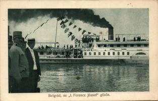 Belgrade, Franz Joseph I steamship; A cs. és kir. szerbiai főkormányzóság a háborúban eselett osztrák-magyar katonai árve és özvegyalapja, valamint Belgrád város szegényei javára Serie Nr. 4. (EK)