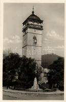 Rozsnyó, Gróf Andrássy Dénesné szobra, várostorony / statue, tower