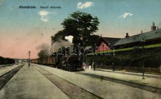 Komárom, vasútállomás / railway station (wet damage)