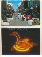 43 db MODERN külföldi városképes lap, pár leporelloval és fotóval; német, csehszlovák / 43 modern fo...