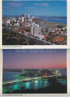 43 db MODERN külföldi városképes lap, pár leporelloval és fotóval; német, csehszlovák / 43 modern fo...