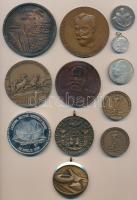 11db-os vegyes külföldi emlékérem és plakett tétel T:vegyes 11pcs of commemorative medallions and plaques C:mixed