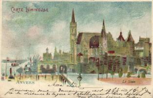 Antwerpen, Anvers; Steen, hold to light litho (EK)