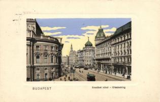 Budapest VI. Erzsébet körút, villamos