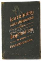 1918 Zágráb, igazolvány vasúti alkalmazottak részére, fényképes, foltos