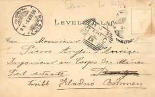 1898 Pancsova, Ferenc József tér, Görög ortodox templom, Temes part, J.M. Weiferr sörfőzdéje / squar...