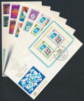 6 klf FDC, 6 diff. FDCs