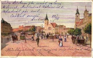 Pozsony, Vásártér / market place, B.K.W.I. 386/14. s: Marx Béla (wet damage)