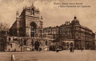 Fiume, Piazza Cesare Batristi, Nuova Parrocchia dei Cappuccini / square, parish, tram (EK)