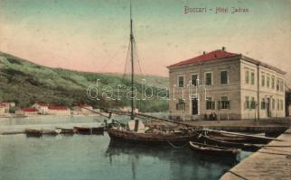 Szádrév, Bakar, Buccari; Hotel Jadran, ships (EB)
