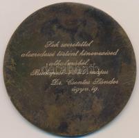 1999. "Vésnök Kft." gravírozott Br plakett alezredessé való kinevezés alkalmából (97mm) T:...